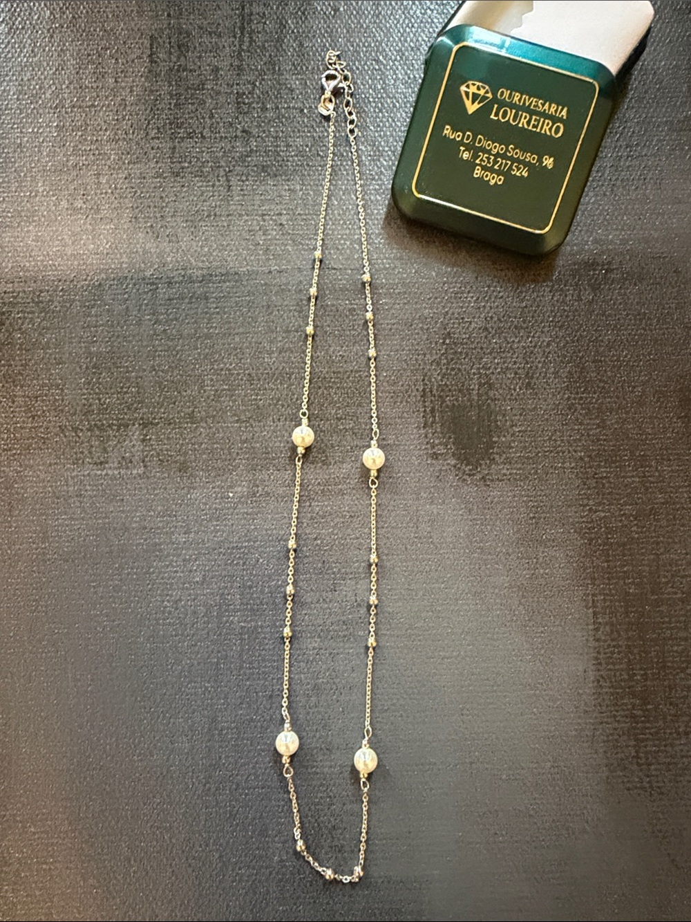 Sterling Silver 925 and Freshwater Pearl Necklace Made in Portugal